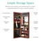 Best Choice Products Hanging Mirror Jewelry Armoire, Door or Wall Mounted Cabinet w/ LED Lights, Lock